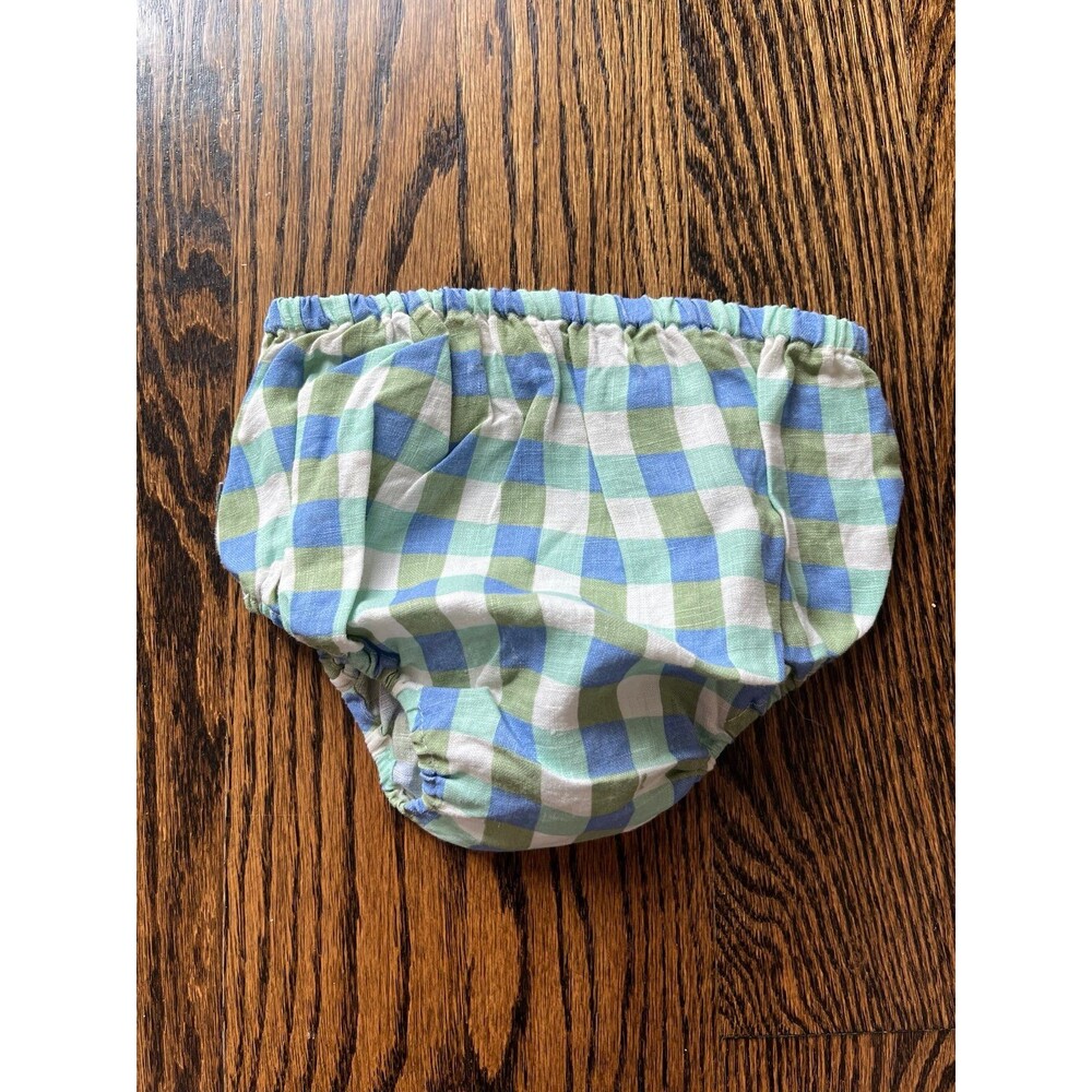 Oeuf Baby Linen Set - Moss/Gingham (6-12M) - Picture 6 of 8